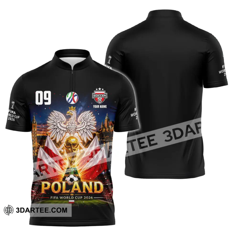 Unisex Shirt - Custom Poland World Cup 2026 Shirt - Zipper Polo Shirt / S - T-shirt