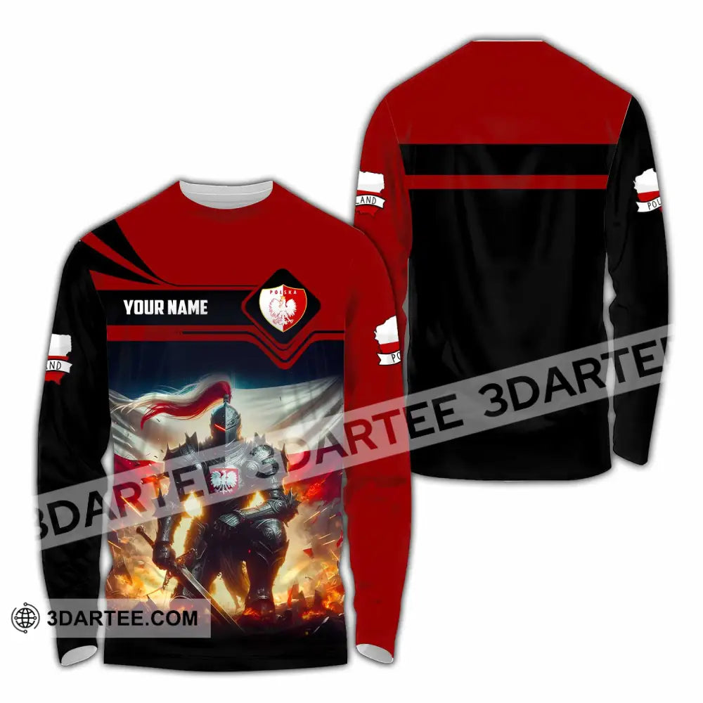 Unisex Shirt - Custom Polska Poland Shirt Long Sleeve Shirt / S T-shirt