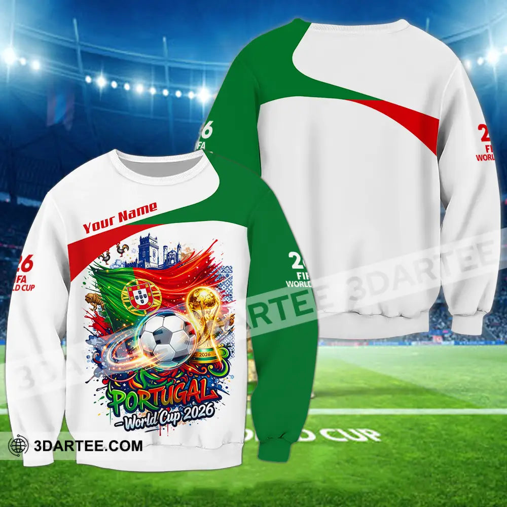 Unisex Shirt - Custom Portugal World Cup 2026 3D Shirt - Long Sleeve / S - T-shirt