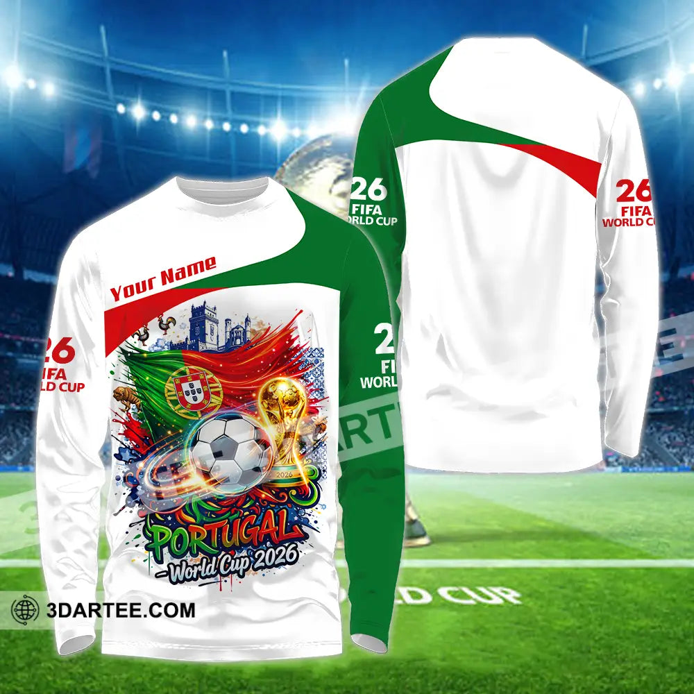 Unisex Shirt - Custom Portugal World Cup 2026 3D Shirt - Long Sleeve Shirt / S - T-shirt