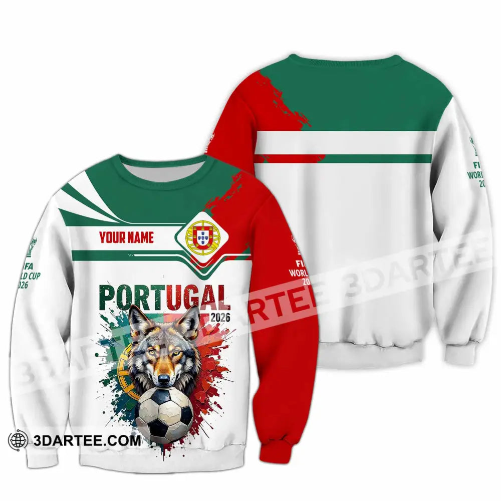 Unisex Shirt - Custom Portugal World Cup 2026 3D Shirt Long Sleeve / S T-shirt
