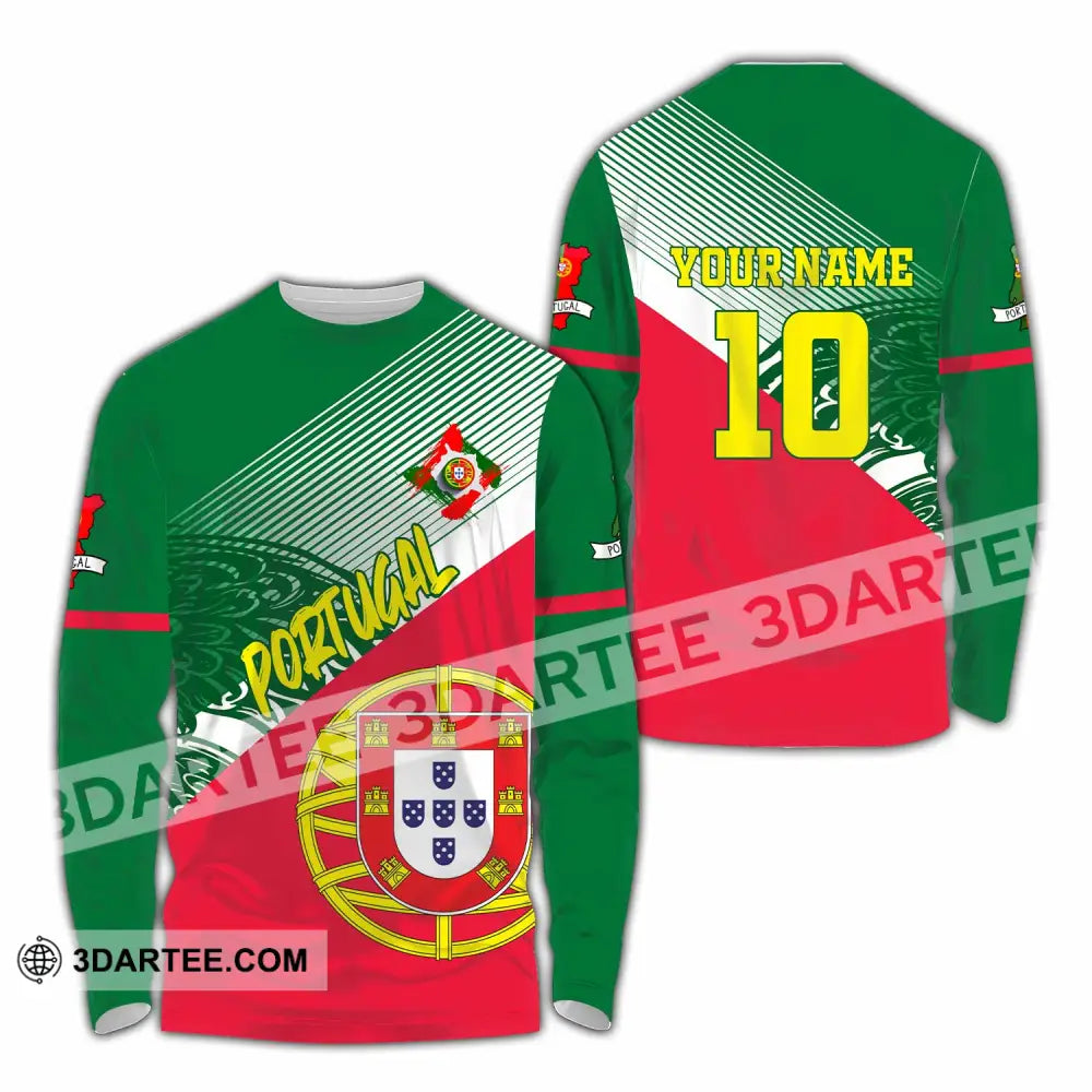 Unisex Shirt - Custom Portugal 3D Shirt Long Sleeve Shirt / S T-shirt