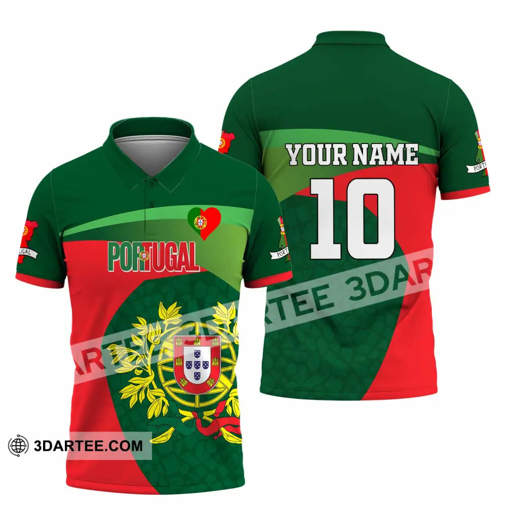 Unisex Shirt - Custom Portugal 3D Shirt Polo Shirt / S T-shirt