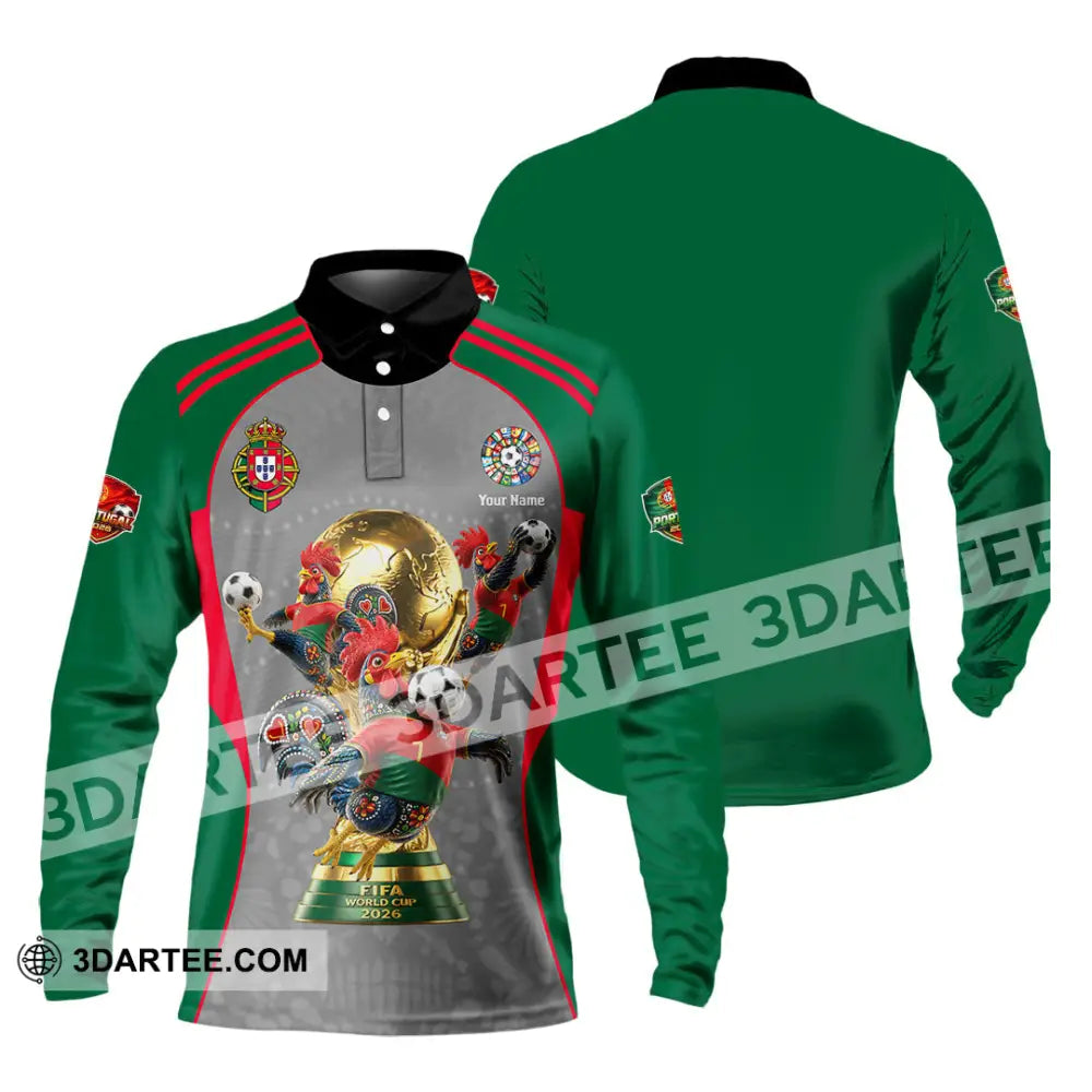 Unisex Shirt - Custom Portugal World Cup 2026 Shirt - Long Sleeve Polo / S - T-shirt