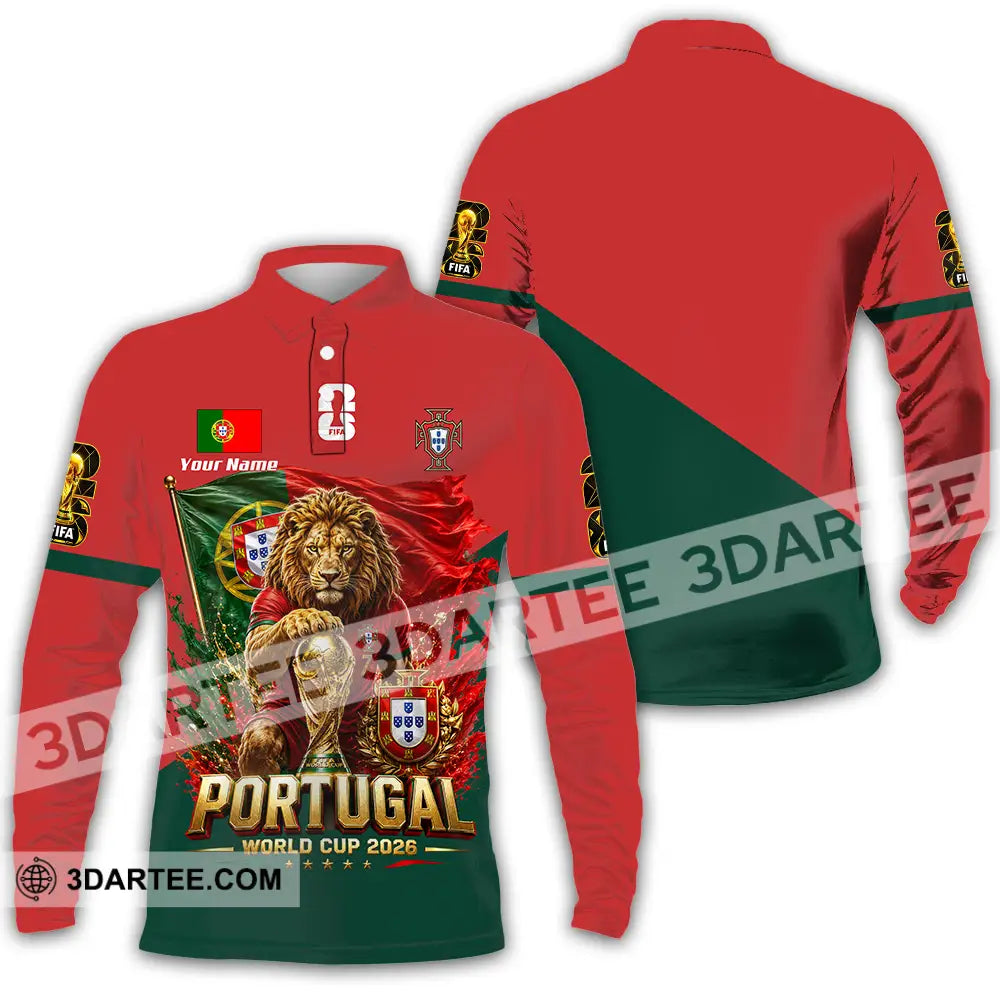 Unisex Shirt - Custom Portugal World Cup 2026 Shirt - Long Sleeve Polo / S - T-shirt