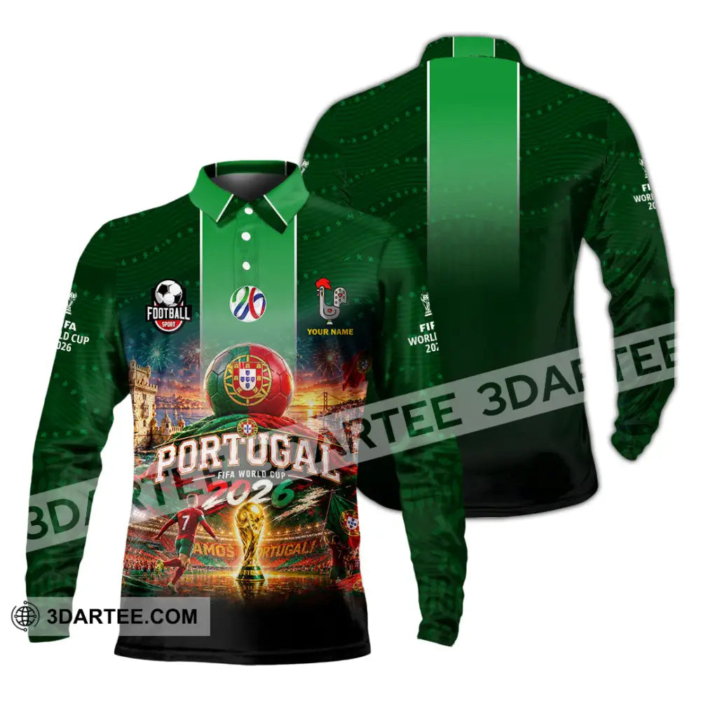 Unisex Shirt - Custom Portugal World Cup 2026 Shirt - Long Sleeve Polo / S - T-shirt