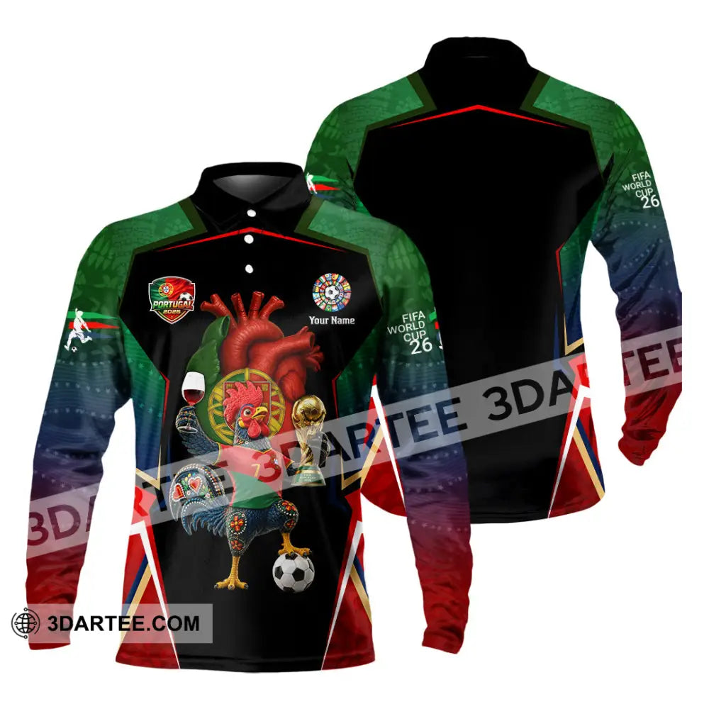 Unisex Shirt - Custom Portugal World Cup 2026 Shirt - Long Sleeve Polo / S - T-shirt