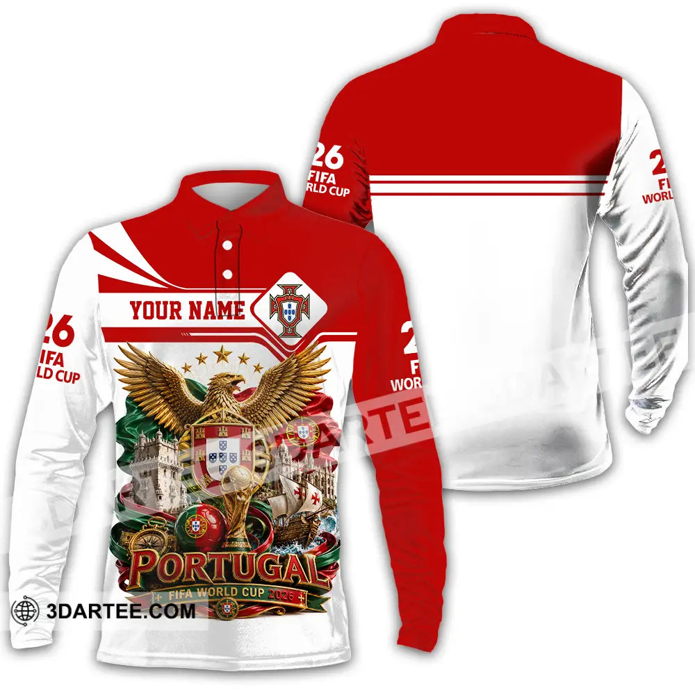 Unisex Shirt - Custom Portugal World Cup 2026 Shirt - Long Sleeve Polo / S - T-shirt