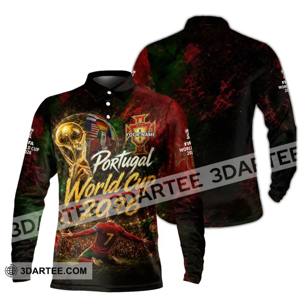 Unisex Shirt - Custom Portugal World Cup 2026 Shirt - Long Sleeve Polo / S - T-shirt