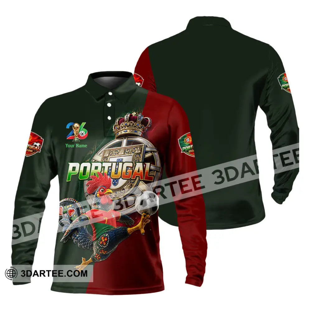 Unisex Shirt - Custom Portugal World Cup 2026 Shirt - Long Sleeve Polo / S - T-shirt