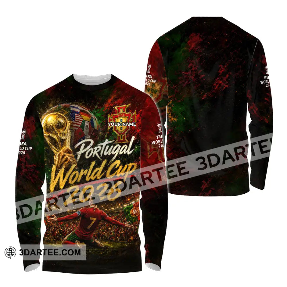 Unisex Shirt - Custom Portugal World Cup 2026 Shirt - Long Sleeve Shirt / S - T-shirt