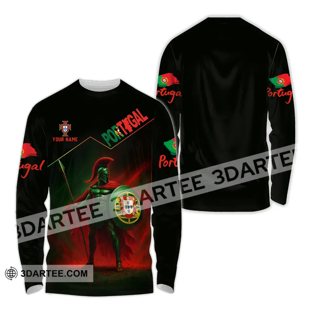 Unisex Shirt - Custom Portugal Warrior Shirt Long Sleeve Shirt / S T-shirt