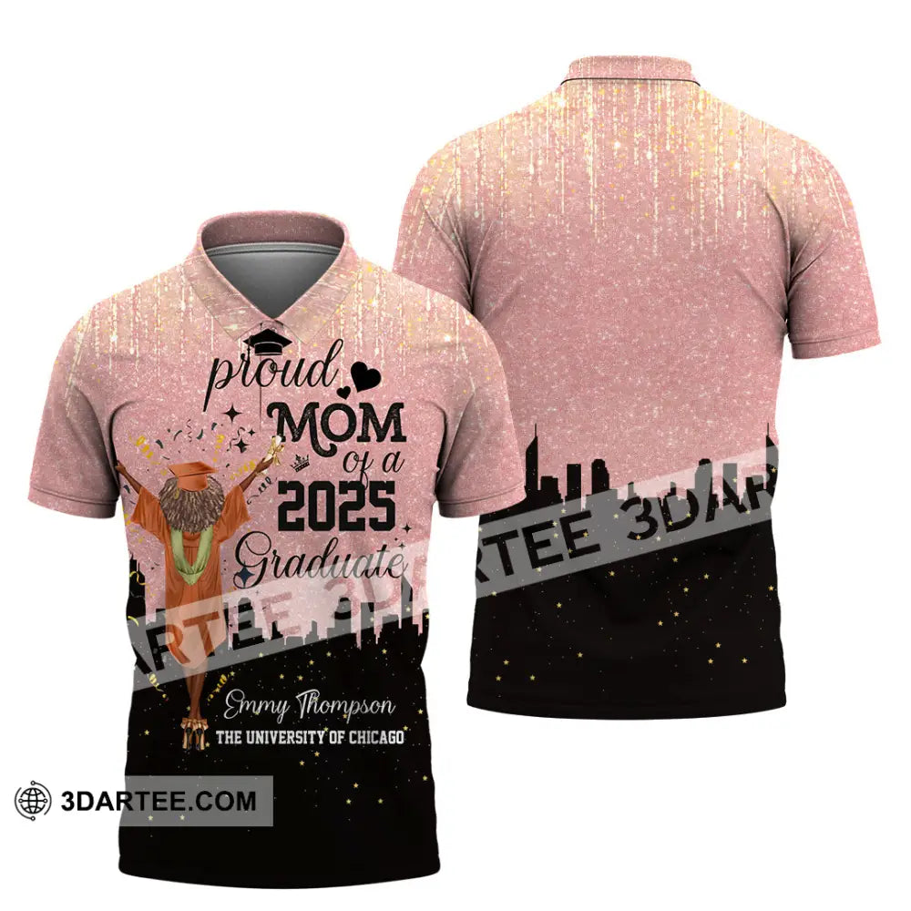 Unisex Shirt - Custom Shirt Proud Mom Of A 2025 Graduate Polo Shirt / S T-shirt