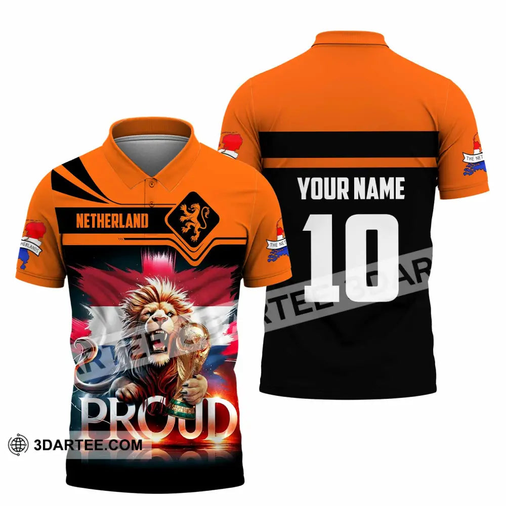 Unisex Shirt - Custom Proud Netherlands World Cup 2026 3D Shirt Polo Shirt / S T-shirt