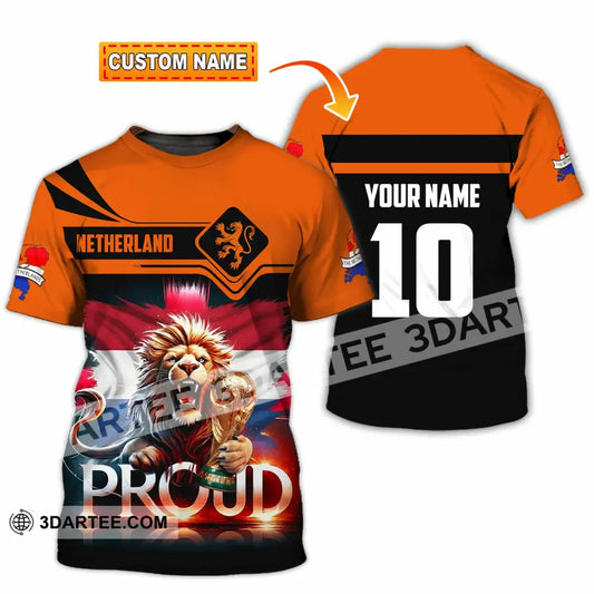 Unisex Shirt - Custom Proud Netherlands World Cup 2026 3D Shirt T-shirt