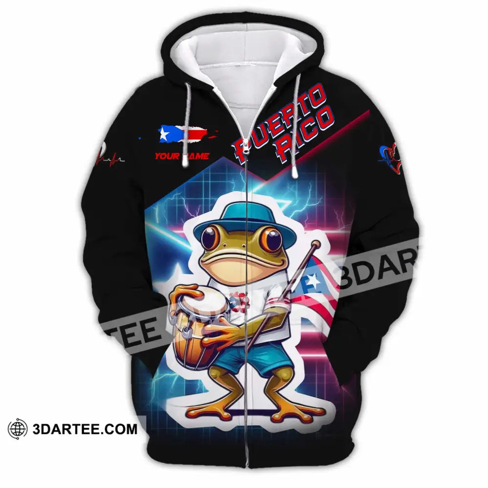 Unisex Shirt - Custom Puerto Rico 3D Shirt Zipper Hoodie / S T-shirt