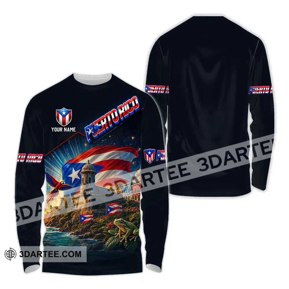 Unisex Shirt - Custom Puerto Rico Shirt - Long Sleeve Shirt / S - T-shirt