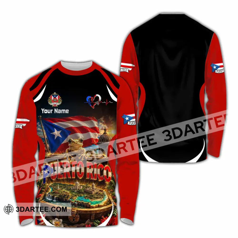 Unisex Shirt - Custom Puerto Rico Shirt - Long Sleeve Shirt / S - T-shirt