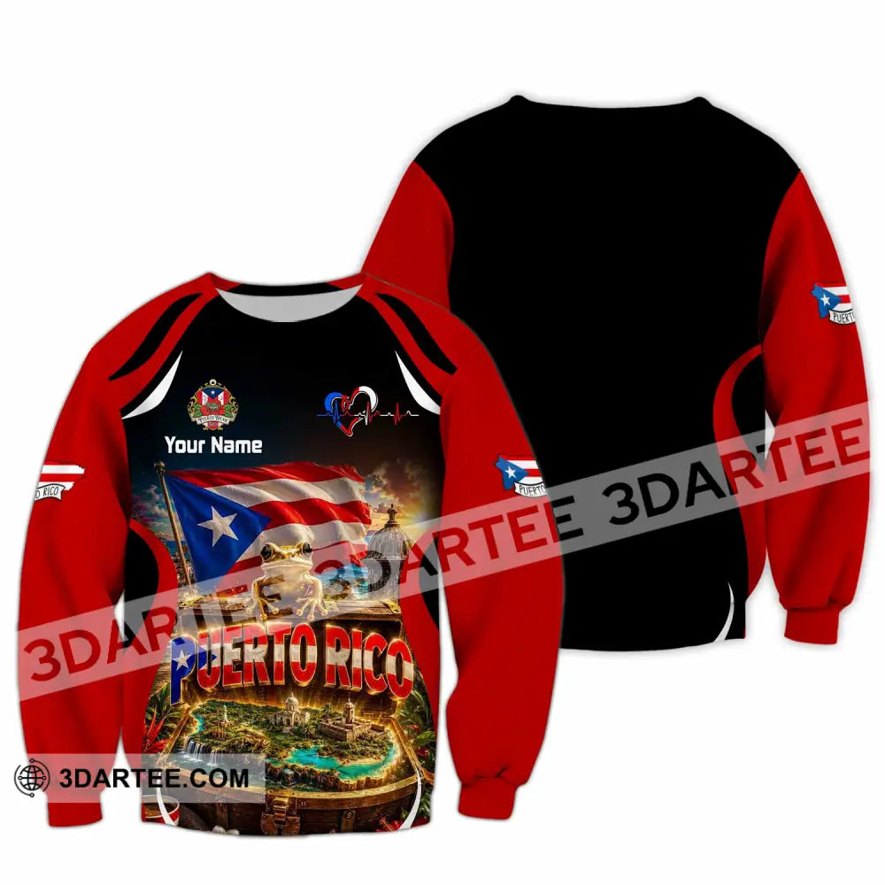 Unisex Shirt - Custom Puerto Rico Shirt - Long Sleeve / S - T-shirt