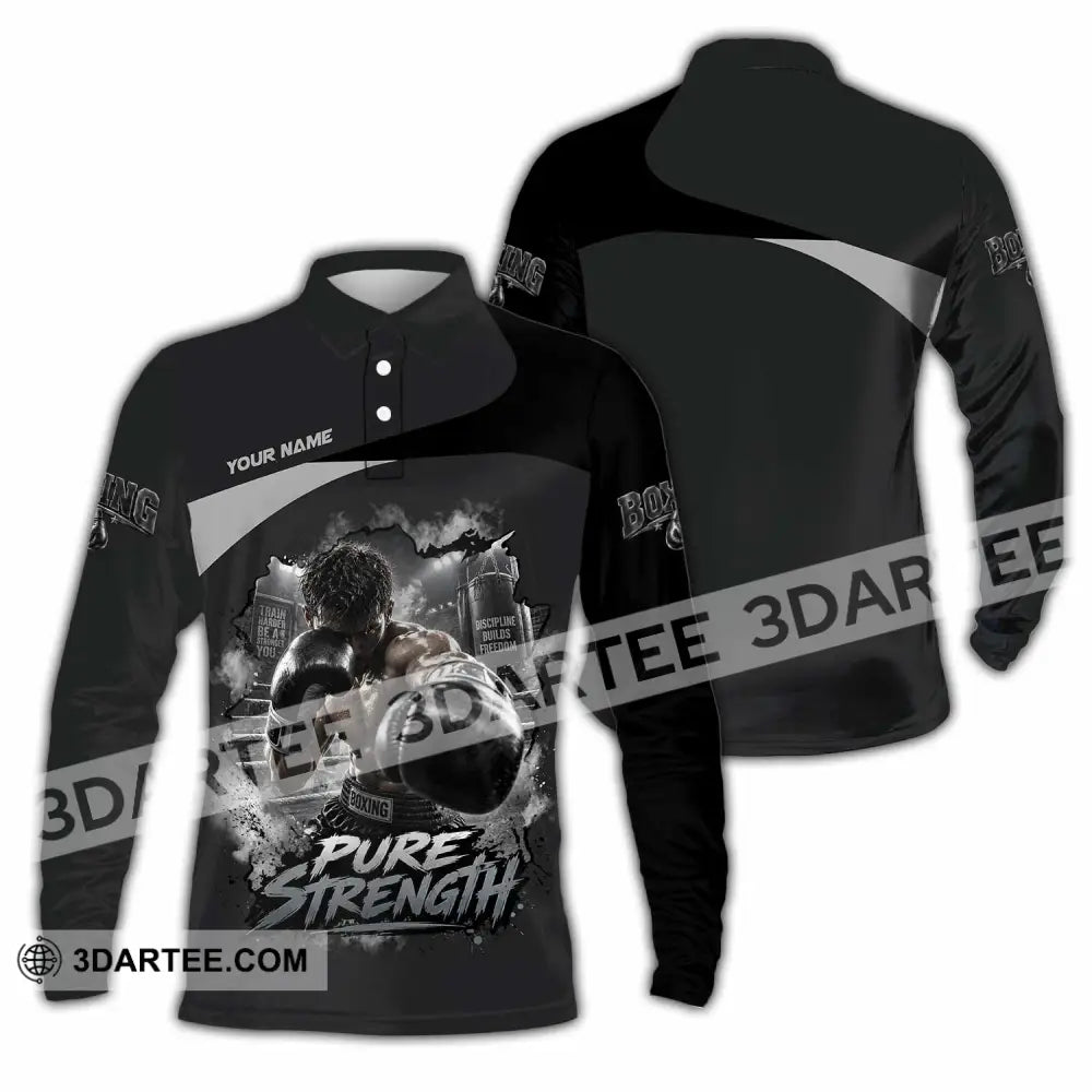 Unisex Shirt - Custom Pure Strength Shirt - Long Sleeve Polo / S - T-shirt