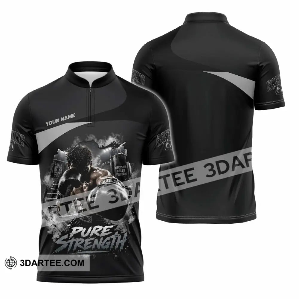 Unisex Shirt - Custom Pure Strength Shirt - Zipper Polo Shirt / S - T-shirt