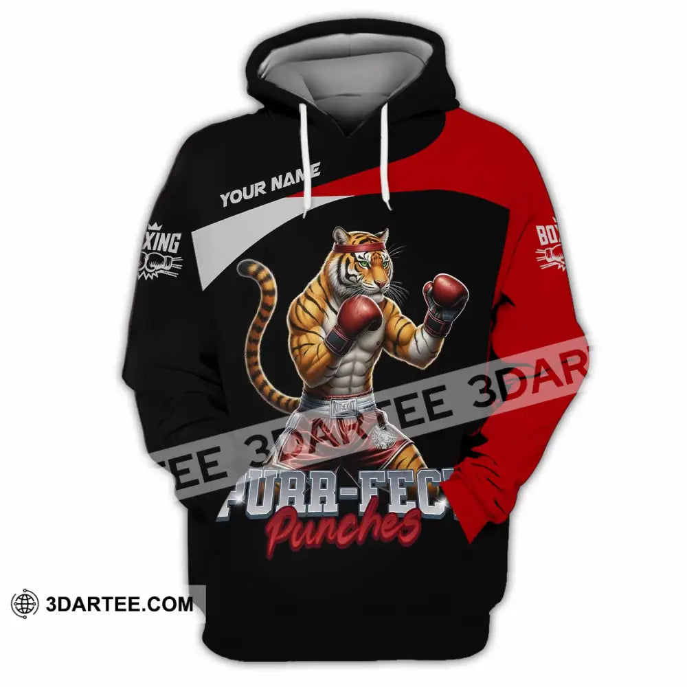 Unisex Shirt - Custom Purr-fect Punches Boxing 3D Shirt Hoodie / S T-shirt