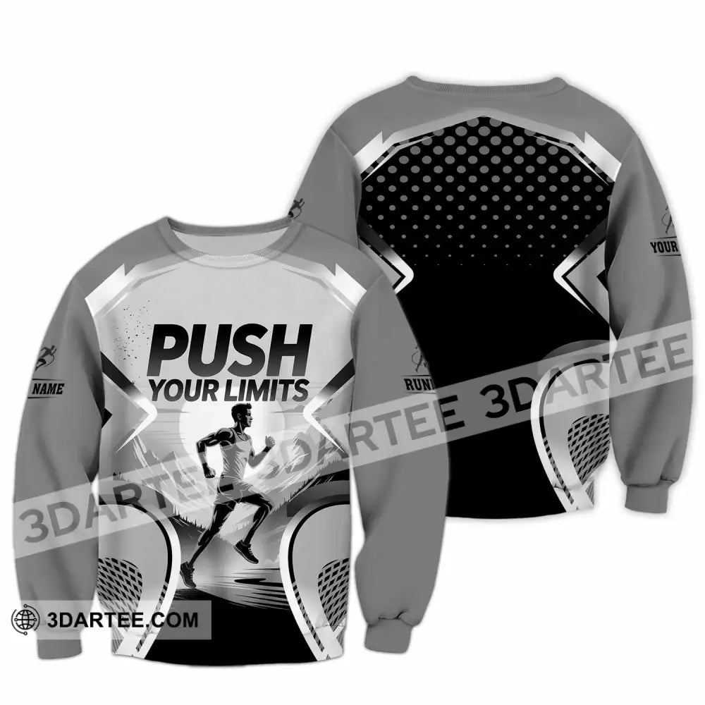 Unisex Shirt - Custom Push Your Limits Running 3D Shirt Long Sleeve / S T-shirt