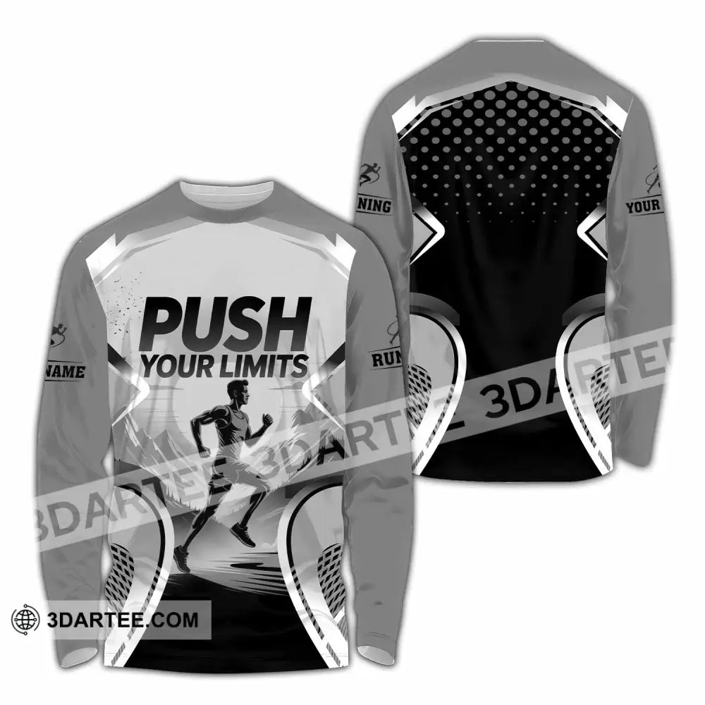Unisex Shirt - Custom Push Your Limits Running 3D Shirt Long Sleeve Shirt / S T-shirt
