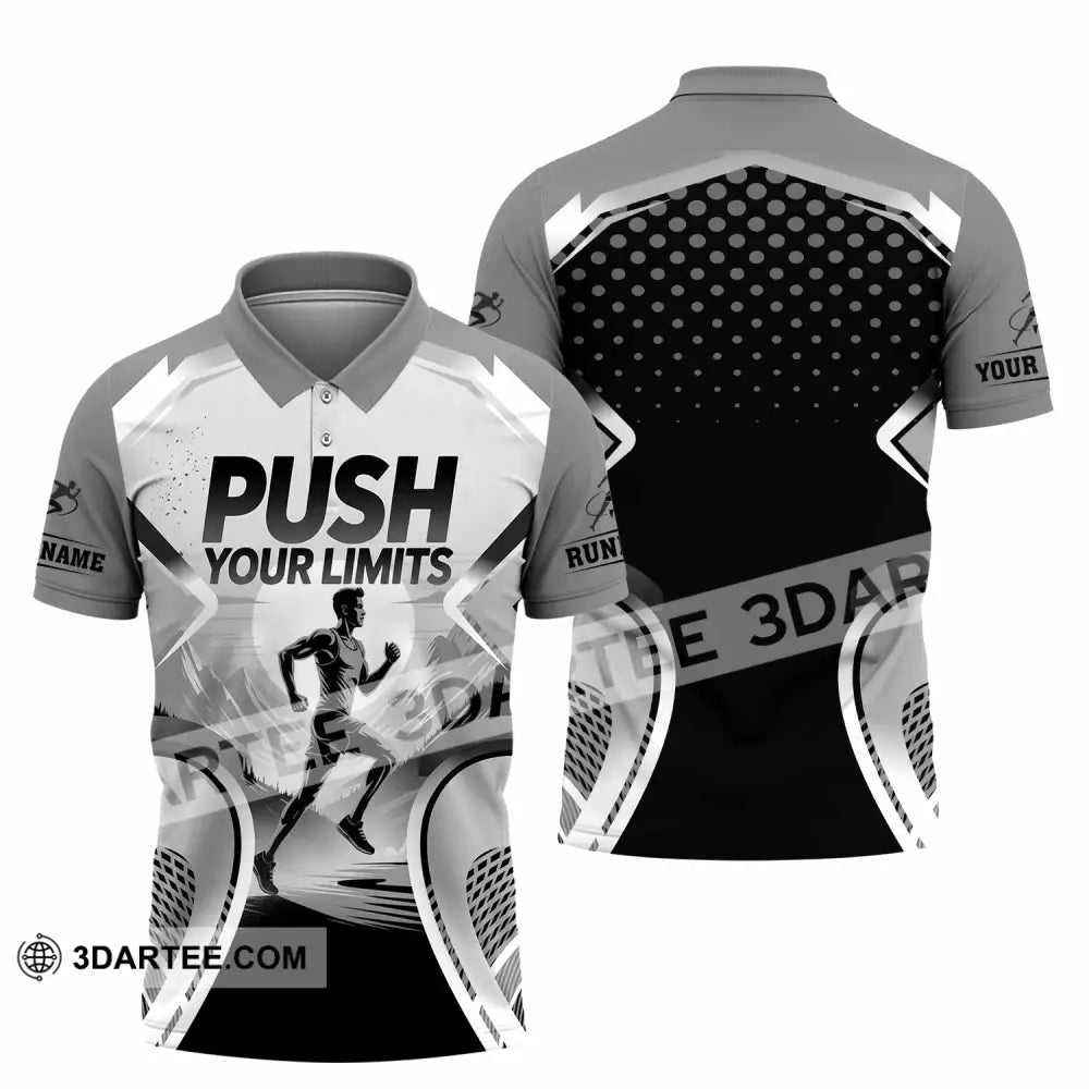 Unisex Shirt - Custom Push Your Limits Running 3D Shirt Polo Shirt / S T-shirt