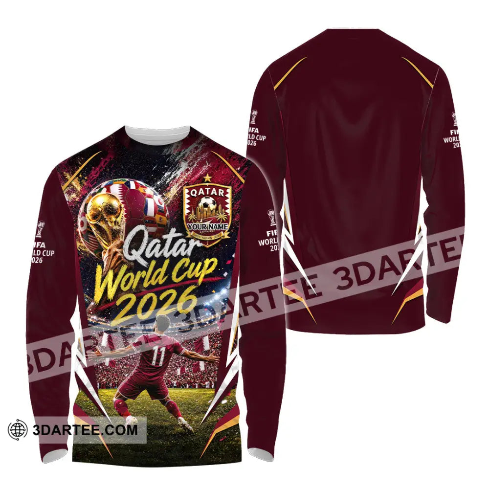 Unisex Shirt - Custom Qatar World Cup 2026 Shirt - Long Sleeve Shirt / S - T-shirt