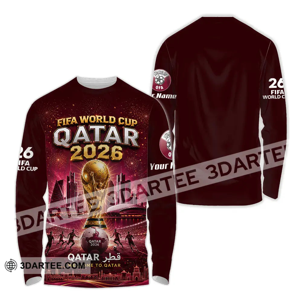 Unisex Shirt - Custom Qatar World Cup 2026 Shirt - Long Sleeve Shirt / S - T-shirt