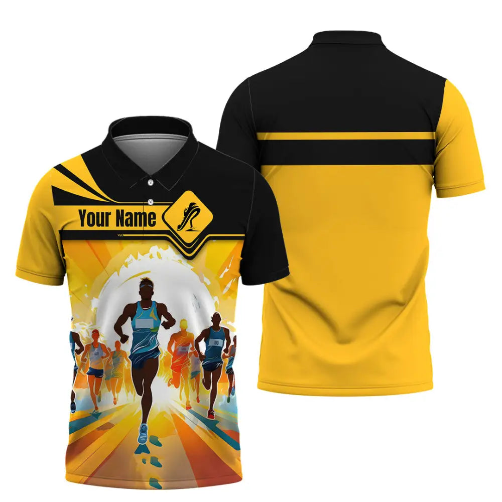 Unisex Shirt - Custom Ready To Run Love Marathon Running Shirt Polo Shirt / S T-shirt