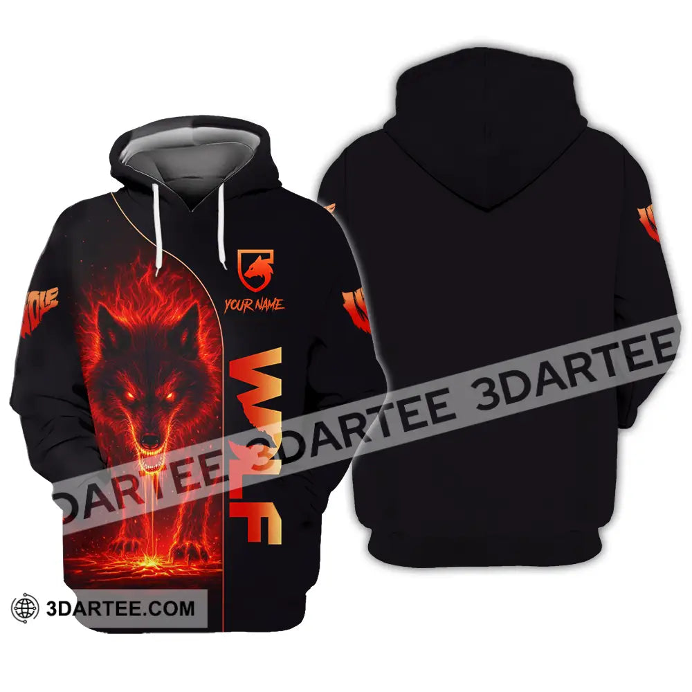 Unisex Shirt - Custom Red Wolf 3D Shirt Hoodie / S T-shirt