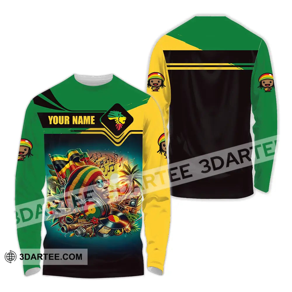 Unisex Shirt - Custom Reggae Shirt Long Sleeve Shirt / S T-shirt