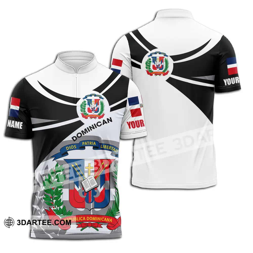 Unisex Shirt - Custom Republic Dominican Shirt Zipper Polo Shirt / S T-shirt