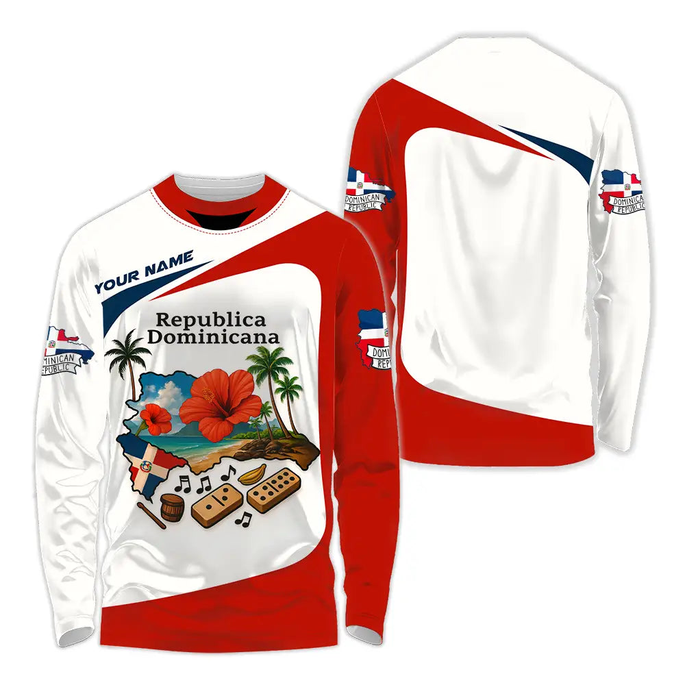 Unisex Shirt - Custom Republic Dominicana Shirt Long Sleeve Shirt / S T-shirt