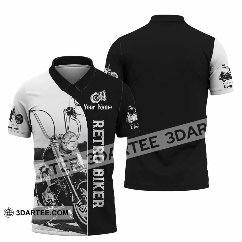 Unisex Shirt - Custom Retro Biker 3D Shirt - Polo Shirt / S - T-shirt