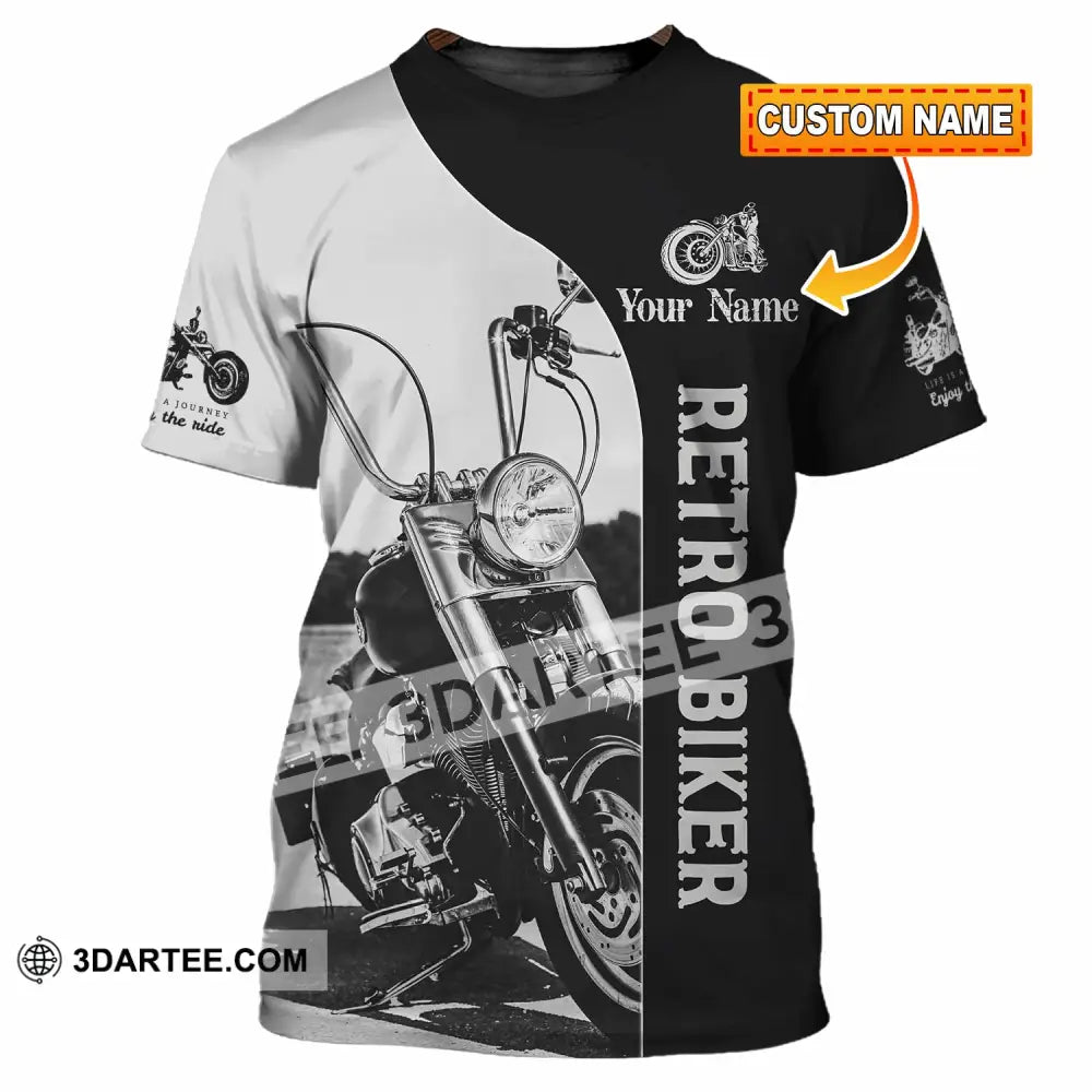 Unisex Shirt - Custom Retro Biker 3D Shirt - T-shirt