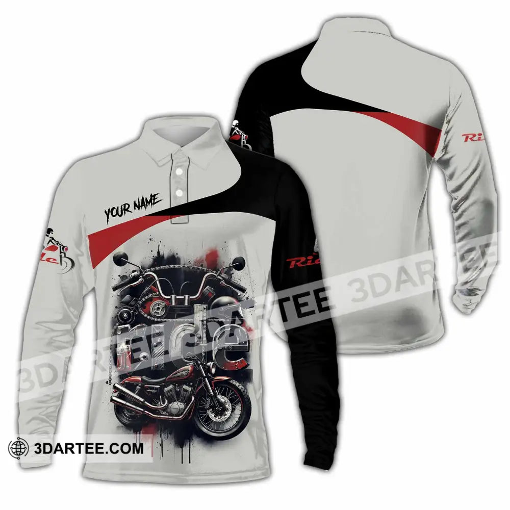 Unisex Shirt - Custom Ride 3D Shirt - Long Sleeve Polo / S - T-shirt