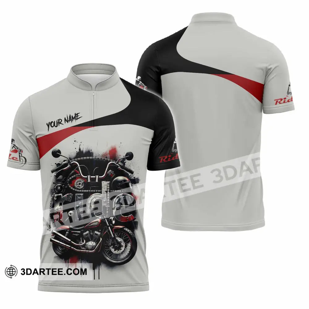 Unisex Shirt - Custom Ride 3D Shirt - Zipper Polo Shirt / S - T-shirt