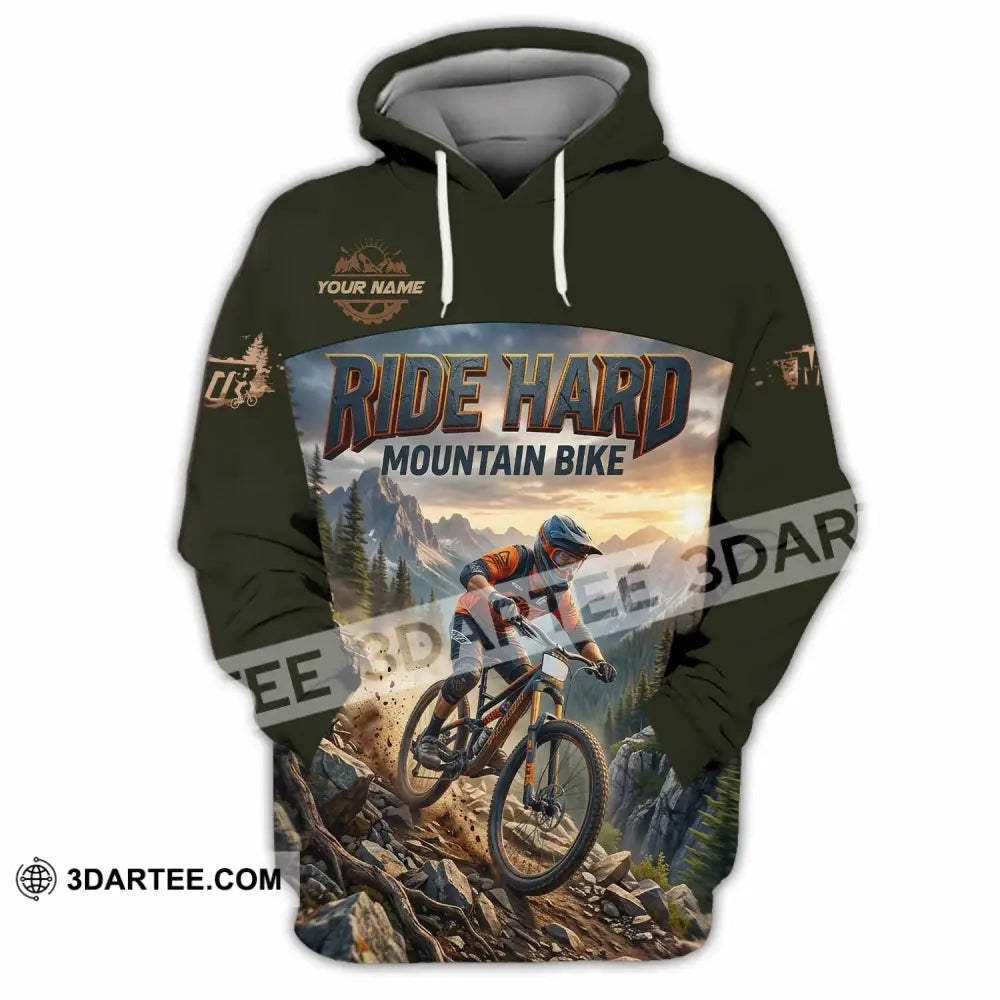 Unisex Shirt - Custom Ride Hard Mountain Bike Shirt - Hoodie / S - T-shirt