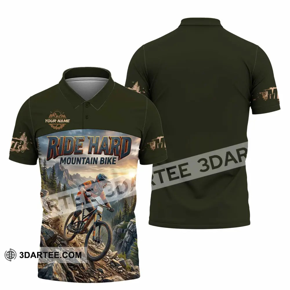 Unisex Shirt - Custom Ride Hard Mountain Bike Shirt - Polo Shirt / S - T-shirt