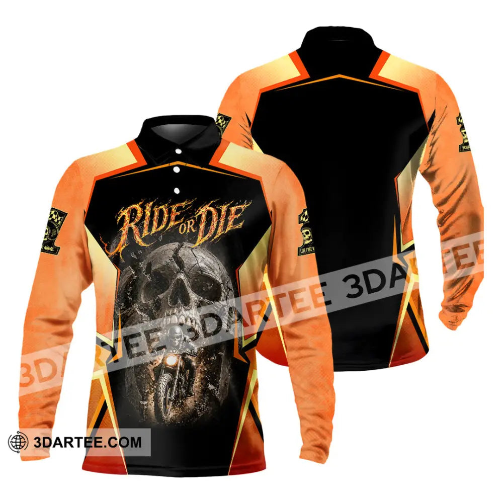 Unisex Shirt - Custom Ride Or Die 3D Shirt - Long Sleeve Polo / S - T-shirt