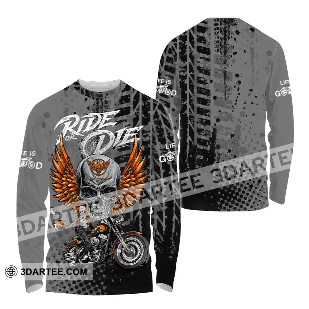Unisex Shirt - Custom Ride Or Die 3D Shirt - Long Sleeve Shirt / S - T-shirt