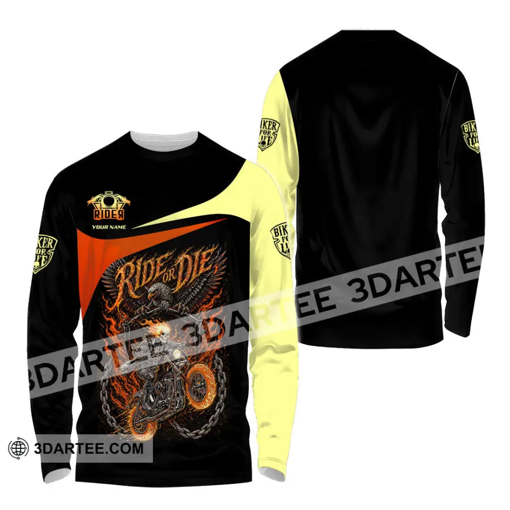 Unisex Shirt - Custom Ride Or Die 3D Shirt - Long Sleeve Shirt / S - T-shirt