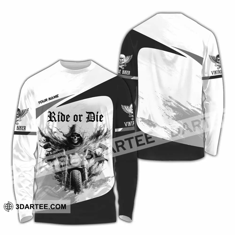 Unisex Shirt - Custom Ride Or Die 3D Shirt Long Sleeve Shirt / S T-shirt