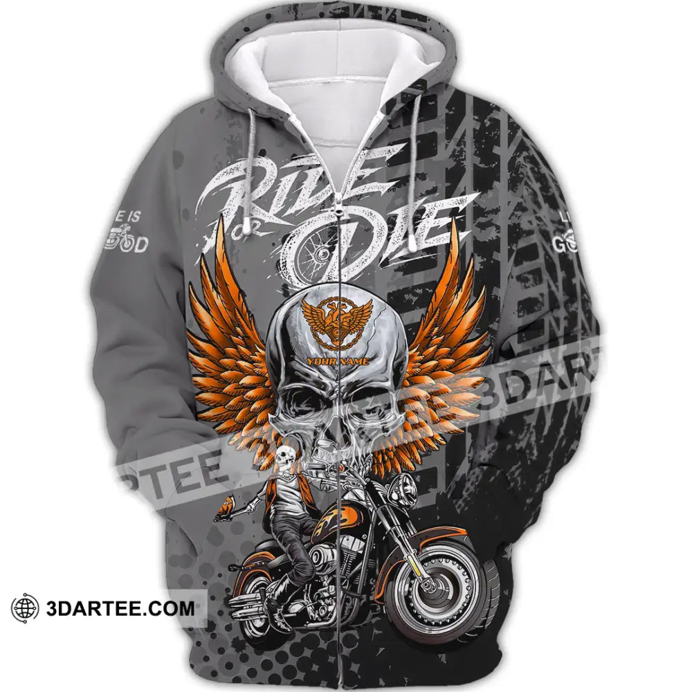 Unisex Shirt - Custom Ride Or Die 3D Shirt - Zipper Hoodie / S - T-shirt