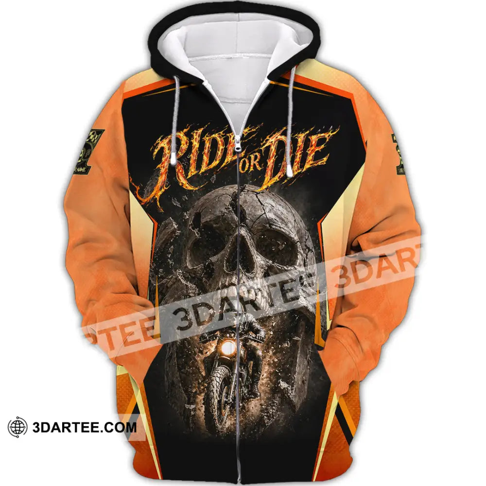 Unisex Shirt - Custom Ride Or Die 3D Shirt - Zipper Hoodie / S - T-shirt