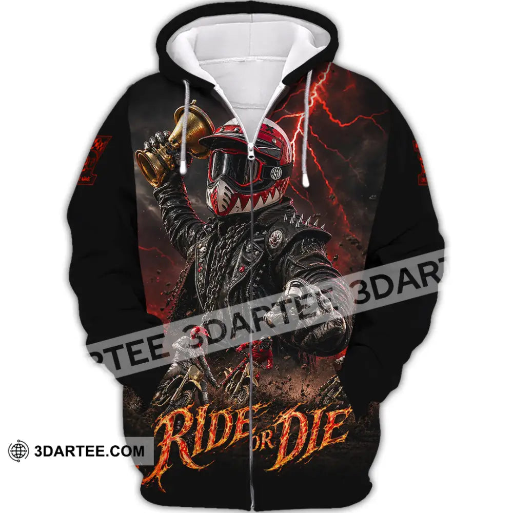 Unisex Shirt - Custom Ride Or Die Shirt - Zipper Hoodie / S - T-shirt