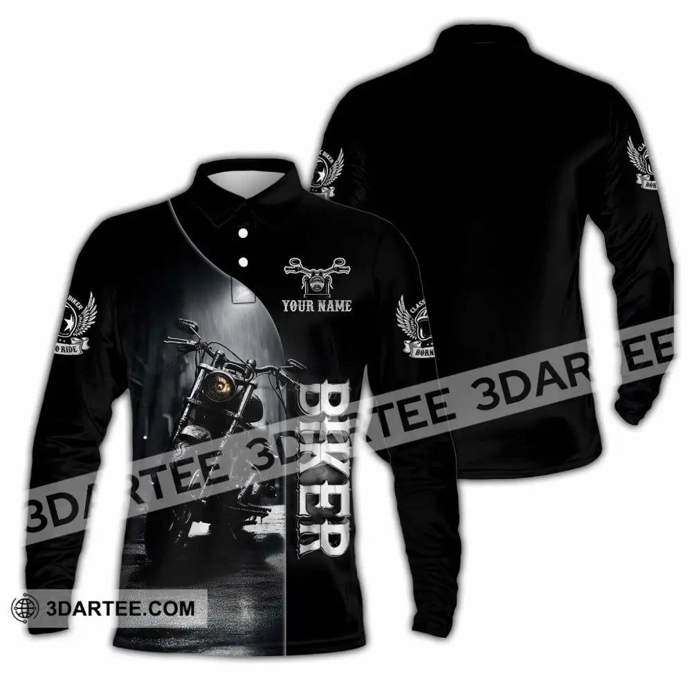 Unisex Shirt - Custom Rider 3D Shirt Long Sleeve Polo / S T-shirt